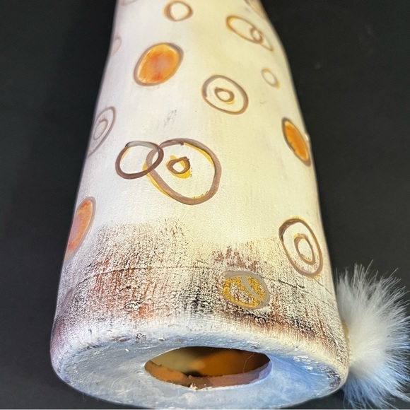 Tall Contemporary Bunny Rabbit Figurine Studio Pottery Easter Orange Brown - Picture 10 of 10